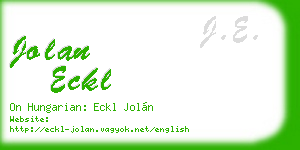 jolan eckl business card
